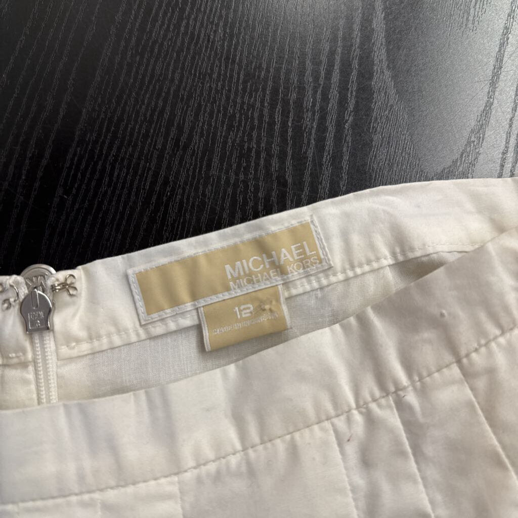 Michael Michael Kors Midi Skirt White Size 12