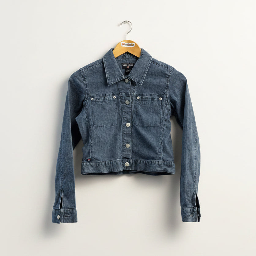 Polo RL Y2K Blue Denim Jacket Ladies Size 8