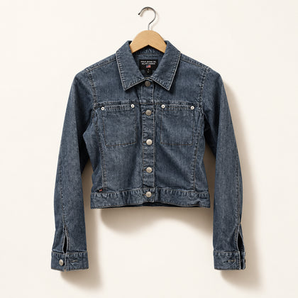 Polo RL Y2K Blue Denim Jacket Ladies Size XS