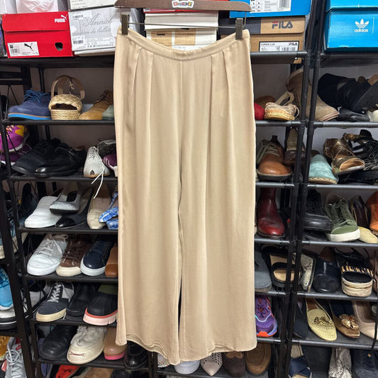 Tarun Tahiliani Silk Pant Tan Size M