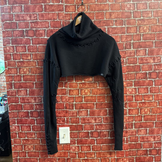 Alo Sweatshirt Crop Turtleneck Black Size XS