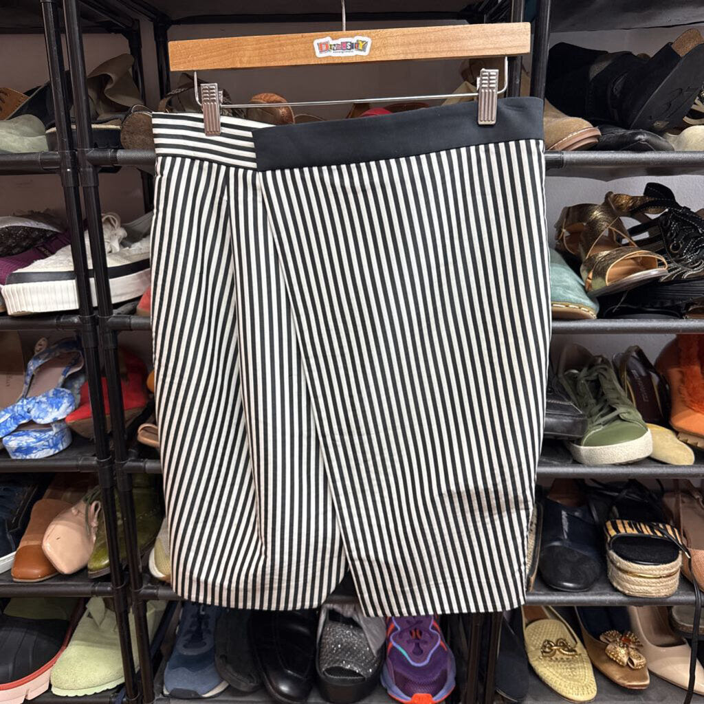 SportMax by Max Mara B&W Striped Mini Skirt Size 6