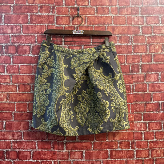 Vivienne Westwood Anglomania Mini Skirt Tapestry Grey/Green Size 46