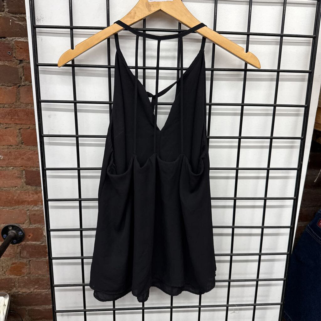 Harlowe & Graham Flowy Tank Black