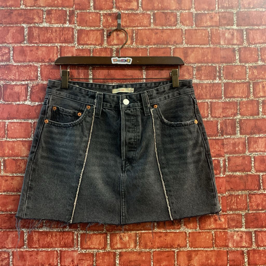 Levis Icon Skirt Denim Grey Size 28