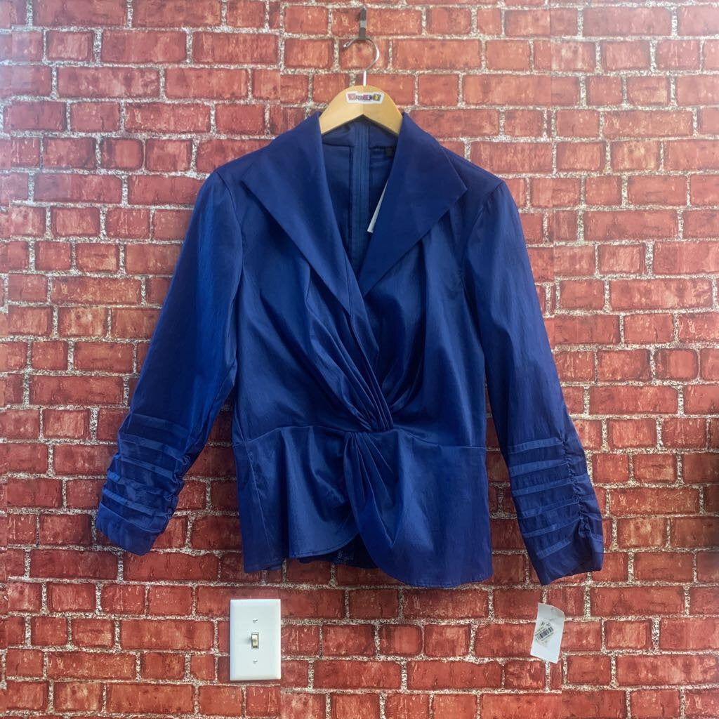 NWT Tadashi Top Shiny X Blue Size 12