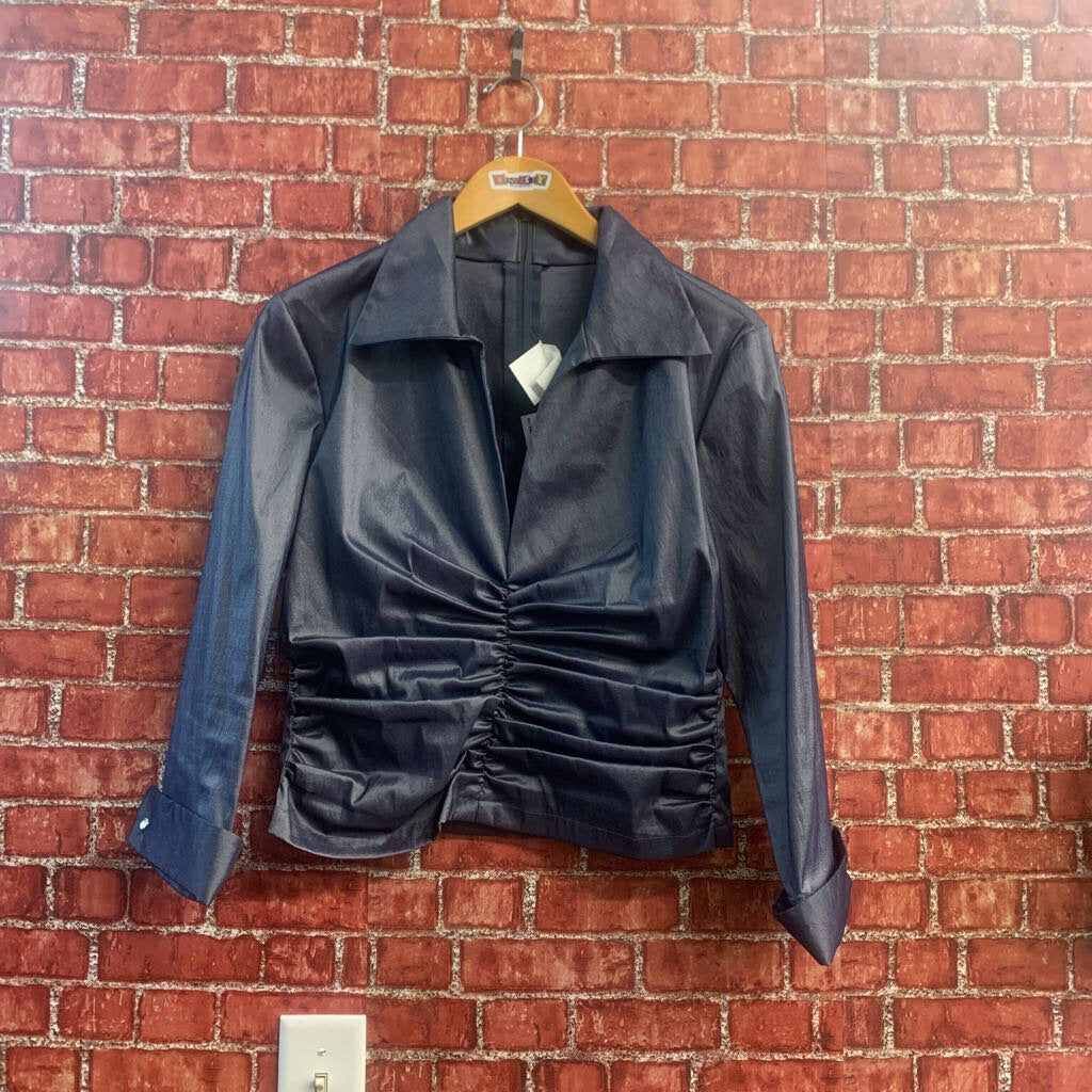 Tadashi Top Metallic X BlueGrey Size 12