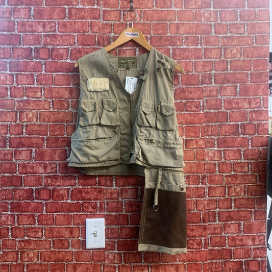 L. M. Dickson Vintage Fly Fishing Vest Brown Size S