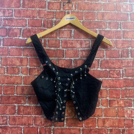 Millau Crop Tank Grommets With Adjustable Pins Black Size M