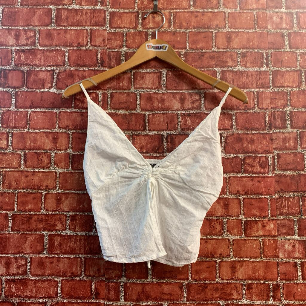 Shareen Collections Crop Tank Cinch White Size 8