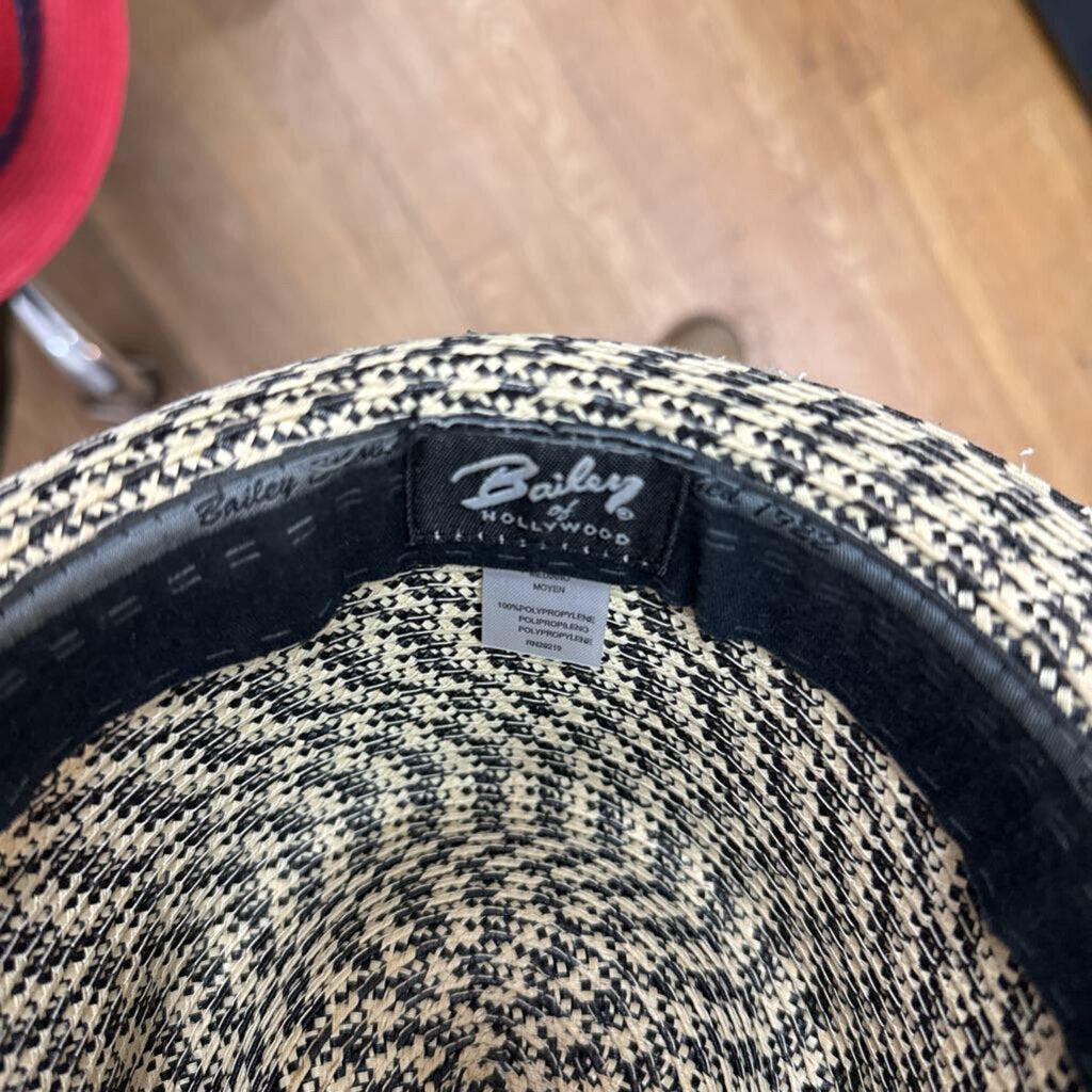 Bailey Fedora Woven Navy/Tan Size M