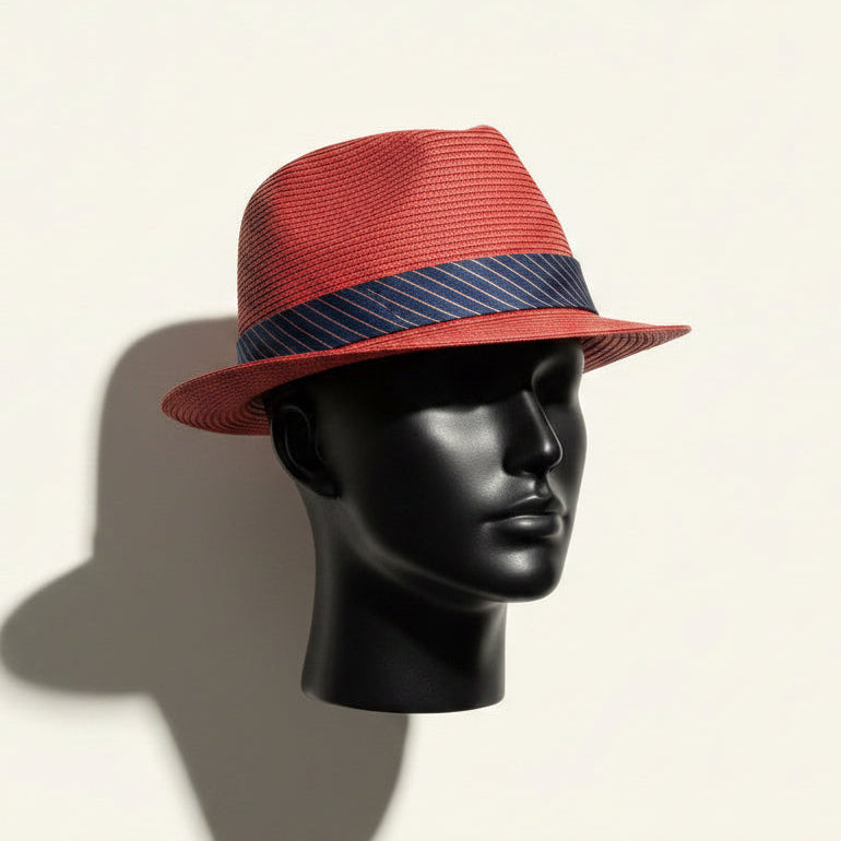 Goorin Bros Fedora Paper Red/Navy Size M