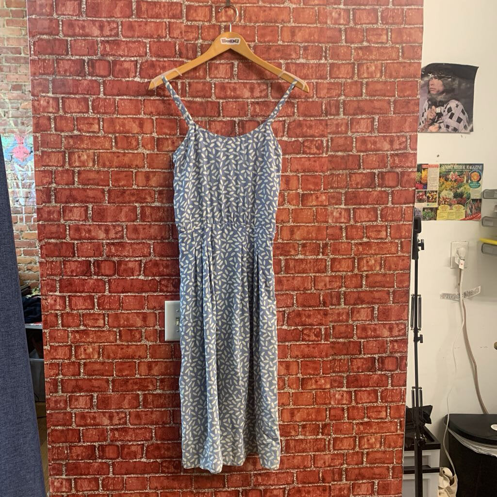 Marcolas Vintage Tank Dress Beans Perriwinkle/White/Olive Size 38