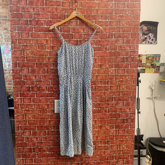 Marcolas Vintage Tank Dress Beans Perriwinkle/White/Olive Size 38