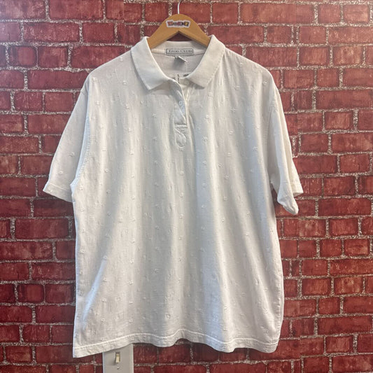 Izod Club Vintage 90s Polo Embroidered White Size XL