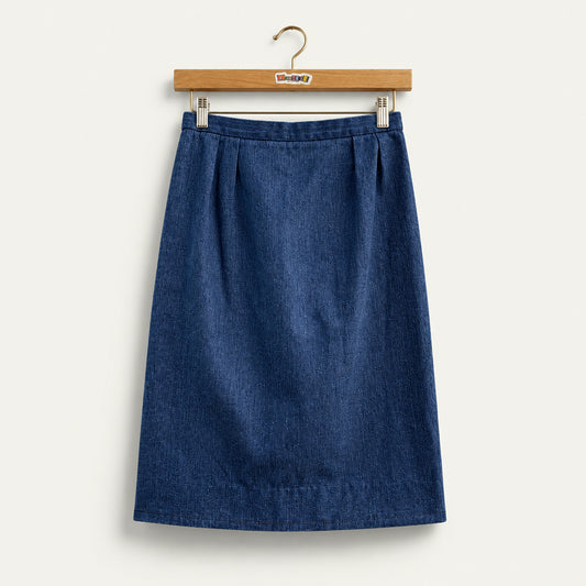 Celine Denim Midi Skirt Blue Size 26