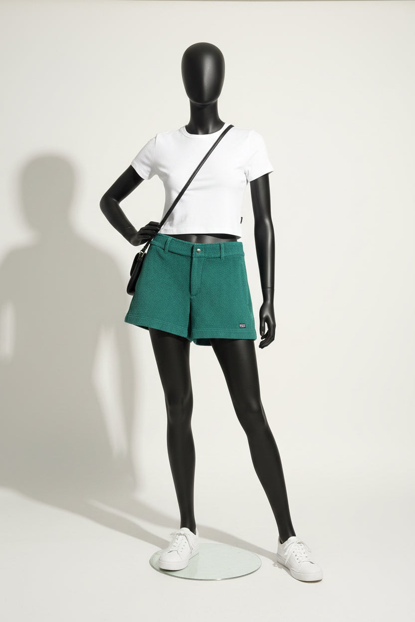 Rowing Blazers Shorts Terrycloth Forest Green Ladies Size S