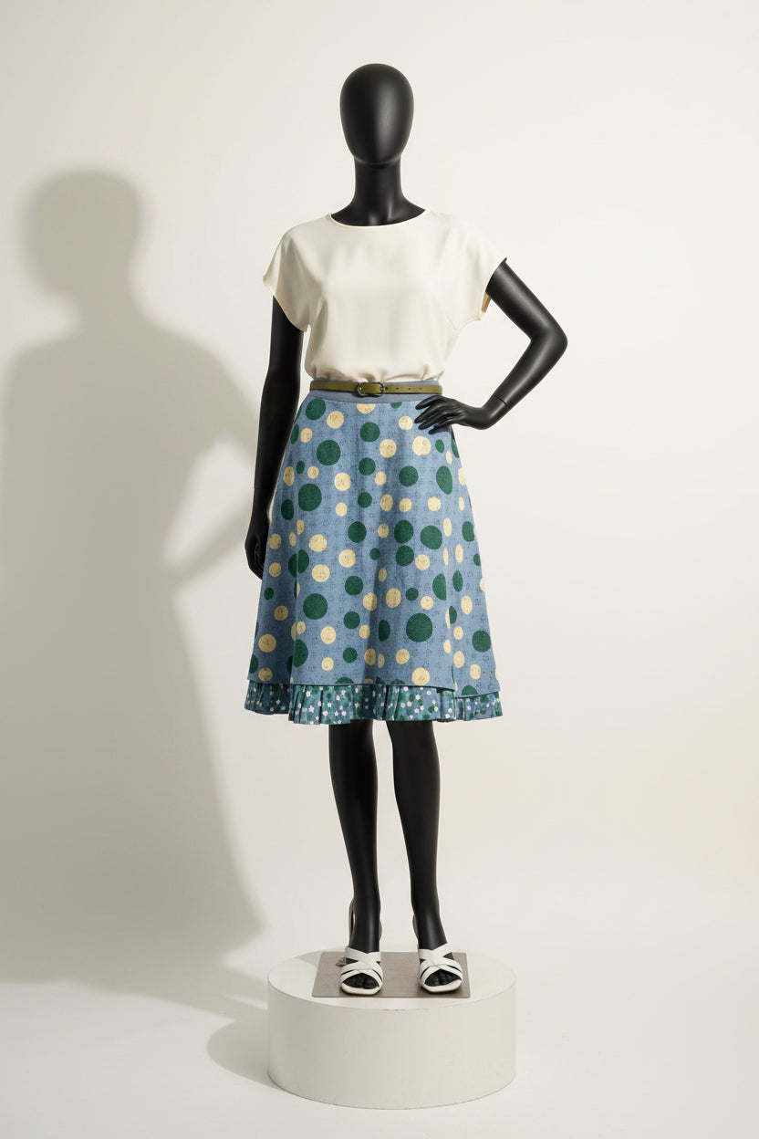 Moschino Cheap and Chic Dots Eyelets Blue/Green/Yellow Size 6