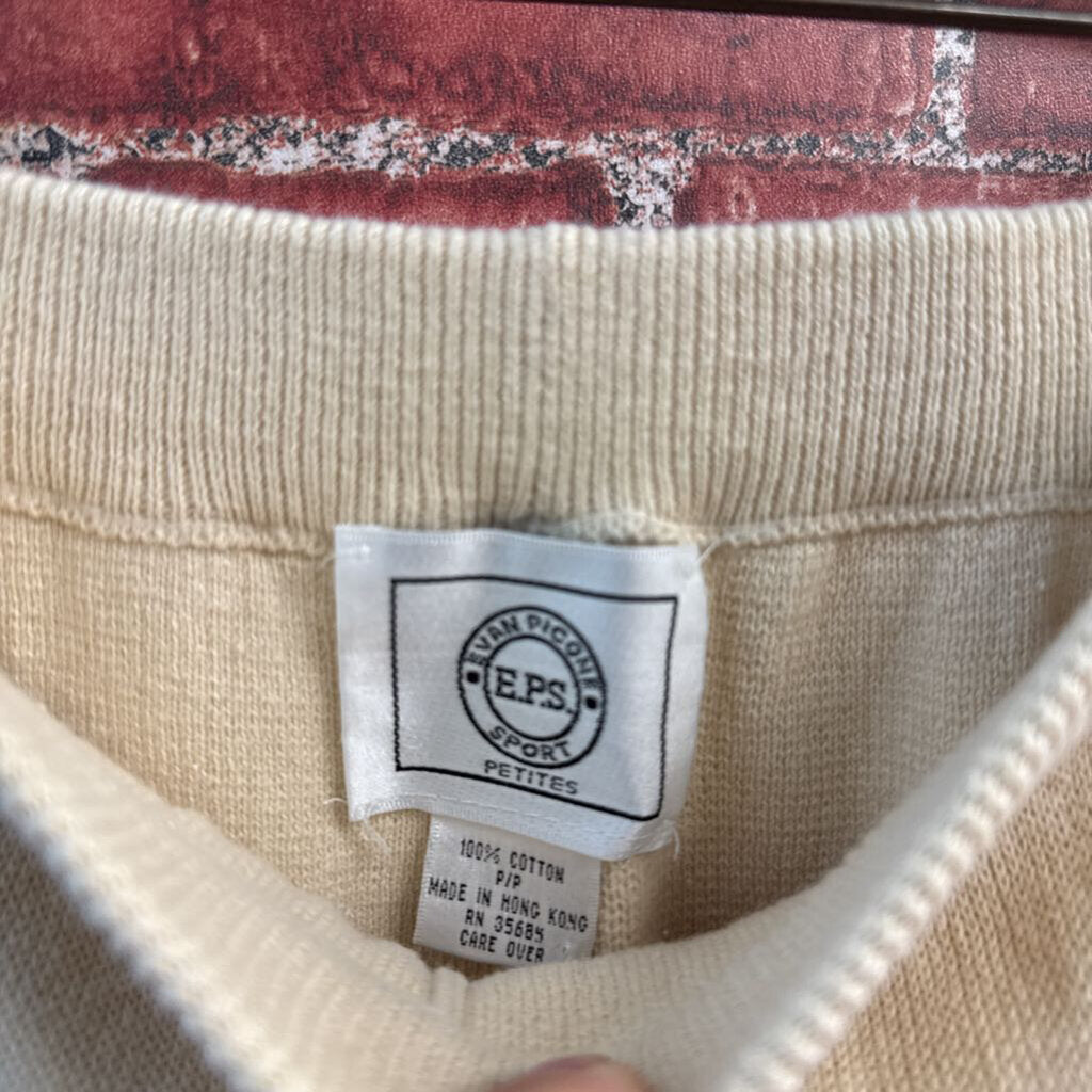 Evan Picone Sport Pull On Pants Cotton Beige Size P