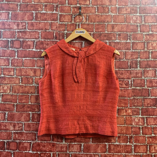 Peck & Peck Vintage Tank and Skirt Set Raw Silk Salmon Size 12