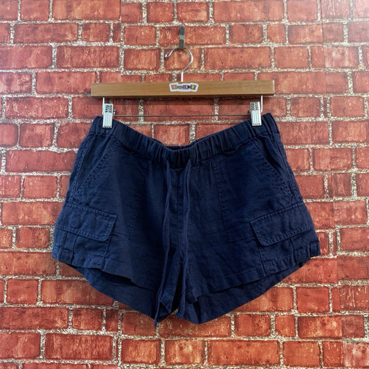 Joie Shorts Linen Cargo Navy Size S