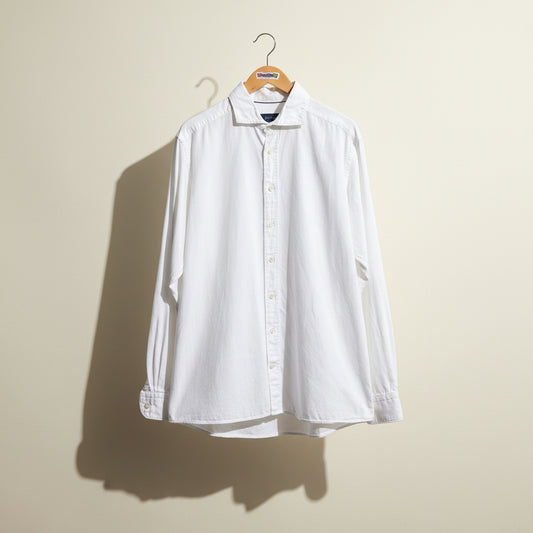Eton Cotton Button Up White Size XL