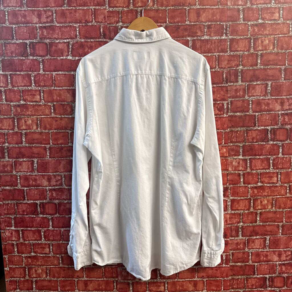 Eton Cotton Button Up White Size XL