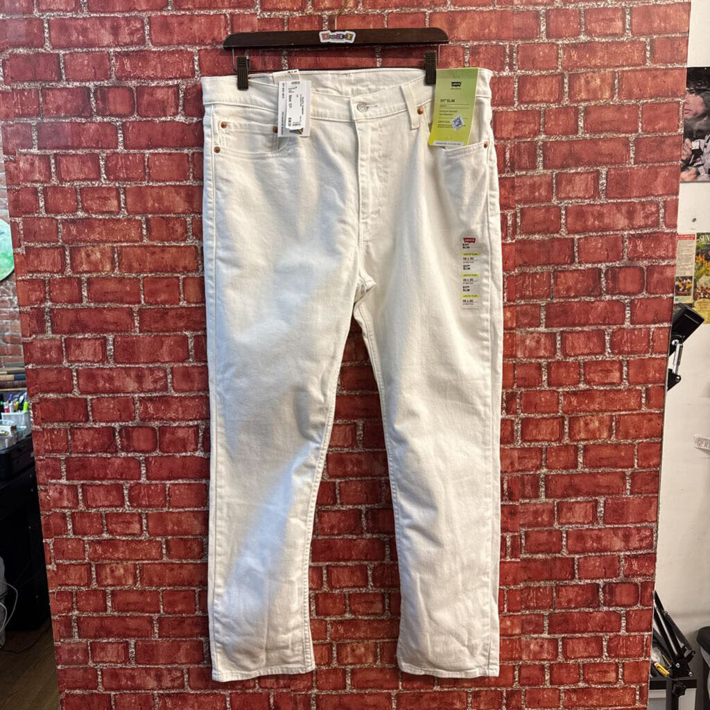 NWT Levis 511 Jeans Slim White Size 36x30