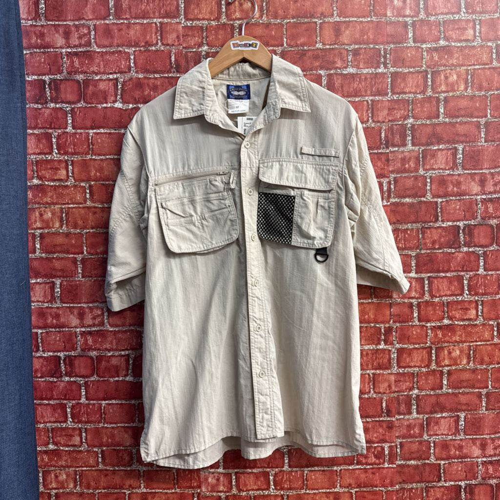 West Marine Utility Fishing Unit Shirt Taupe Size M