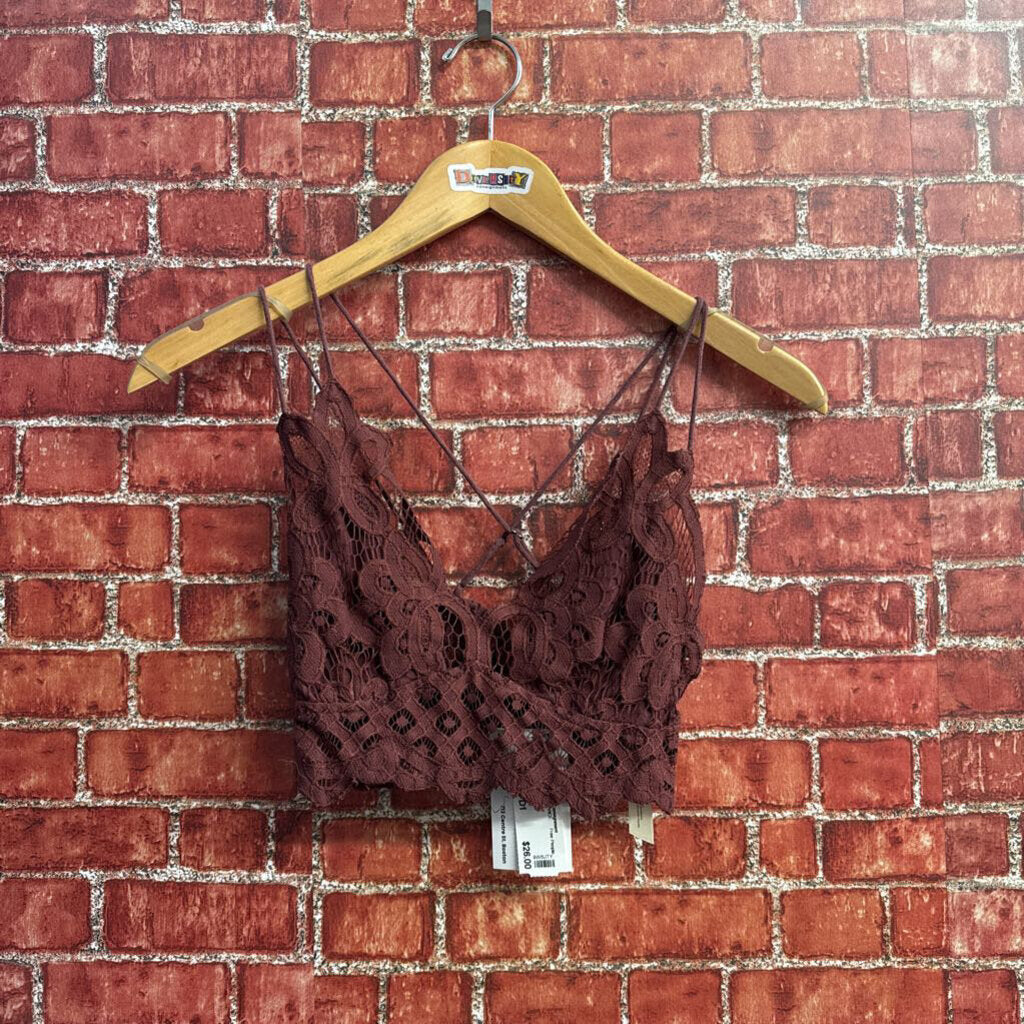 Free People Lace Bralette Top Purple Size S