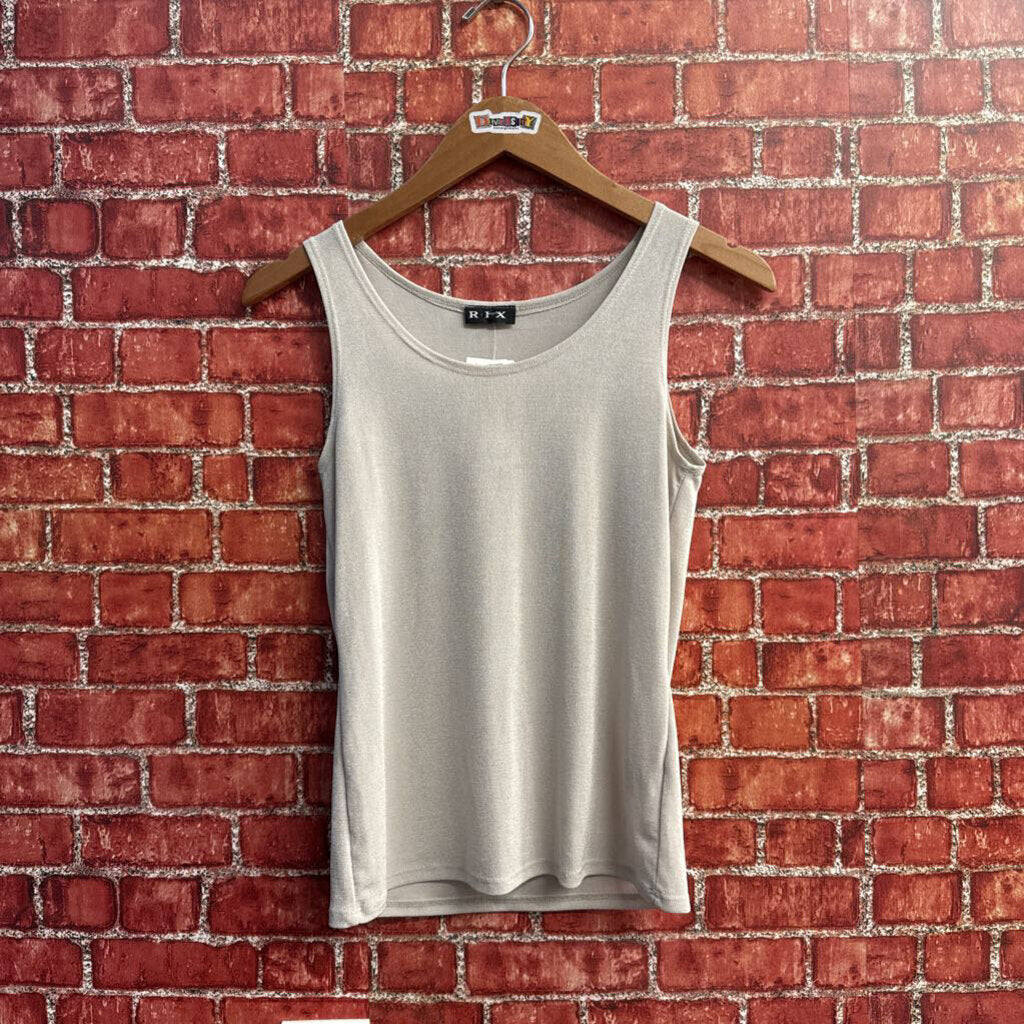 RIX Iridescent Silver Tank Top Silver