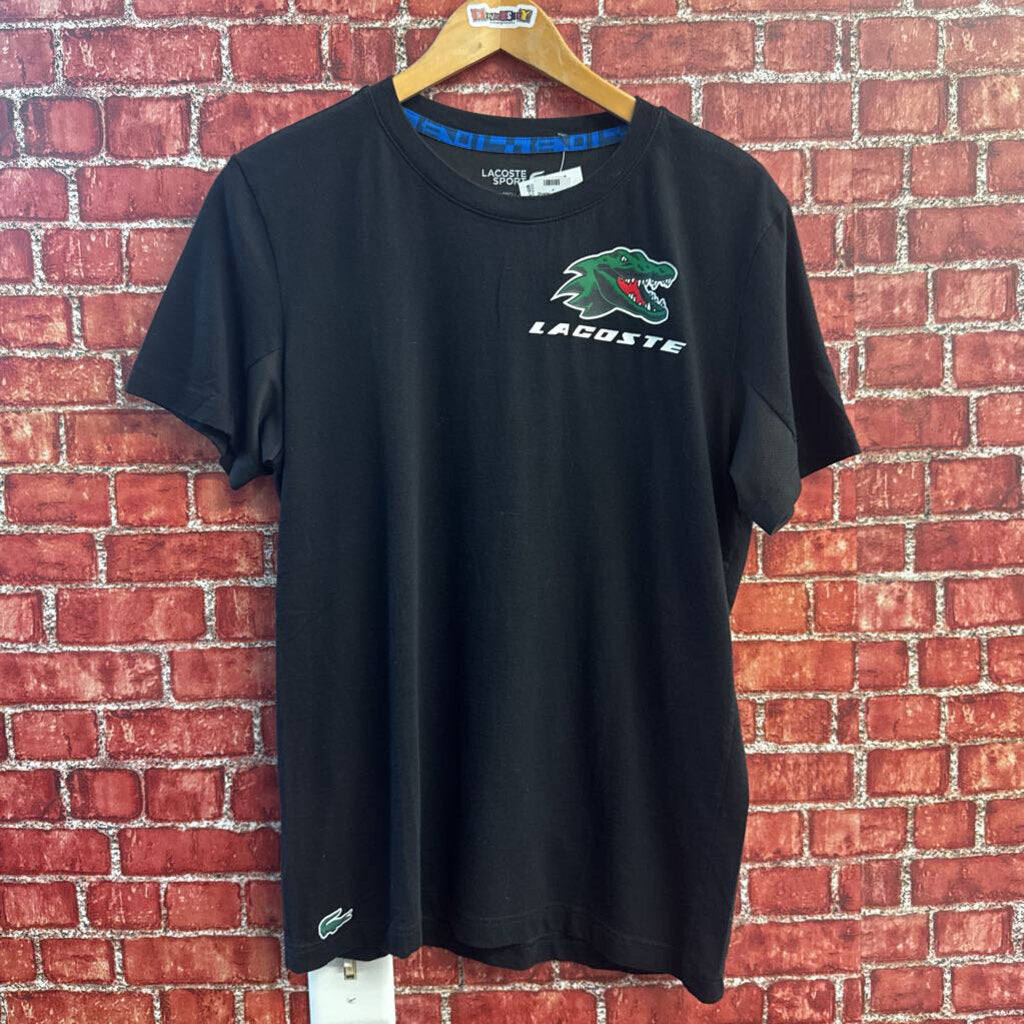 Lacoste Sport Tee Gator Logo Black Size M
