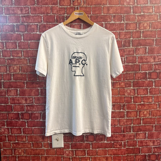 A.P.C. x Brain Dead Tee Embroidered Logo White/Black Size S
