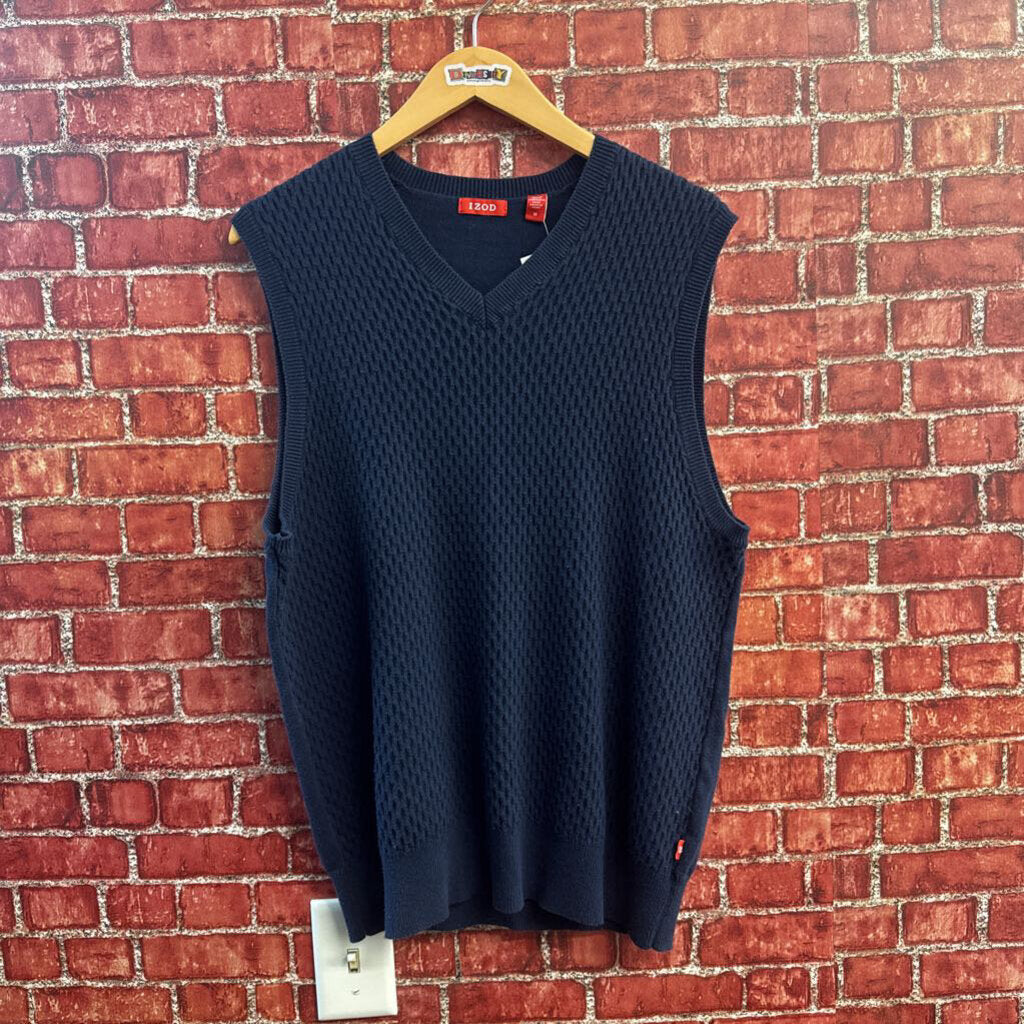 Izod Sweater Vest Navy Size M