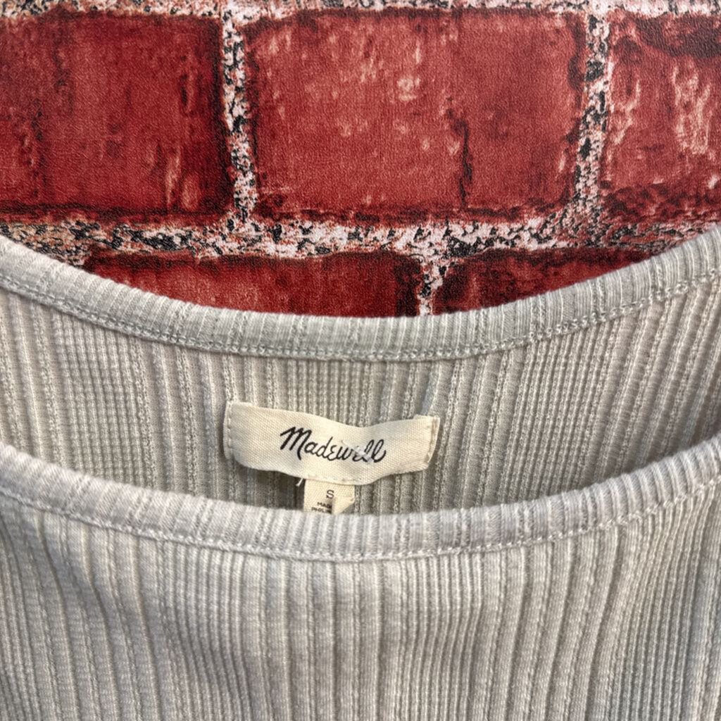 Madewell Sage Green Ribbed Tank Top Size S