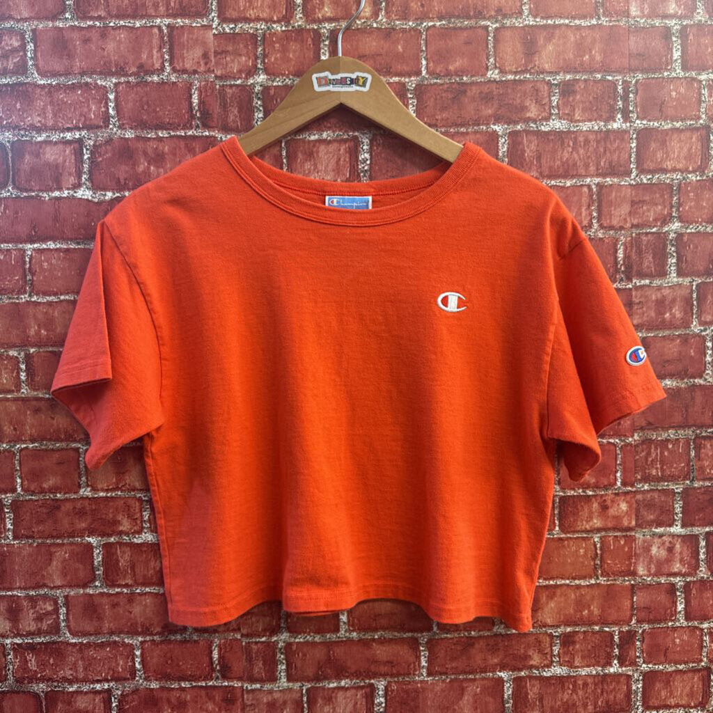 Champion Crop Top Tee Orange Size S
