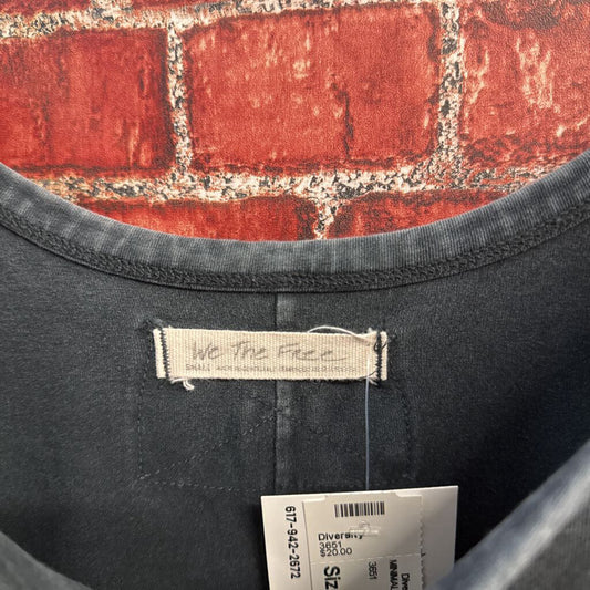 We the Free Top Long Sleeve Inside Out Seams Grey Size S