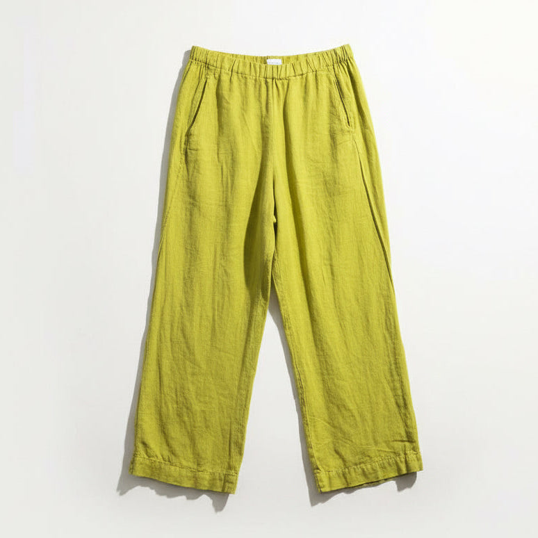 Velvet Linen Pants Mustard Size M