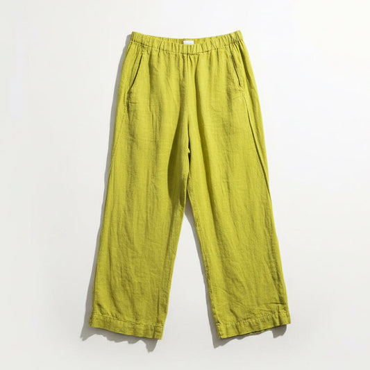 Velvet Linen Pants Mustard Size M