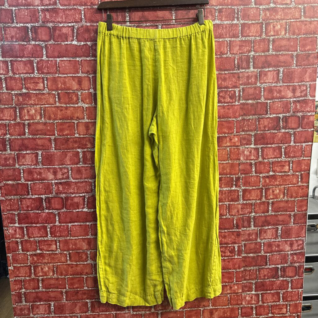Velvet Linen Pants Mustard Size M