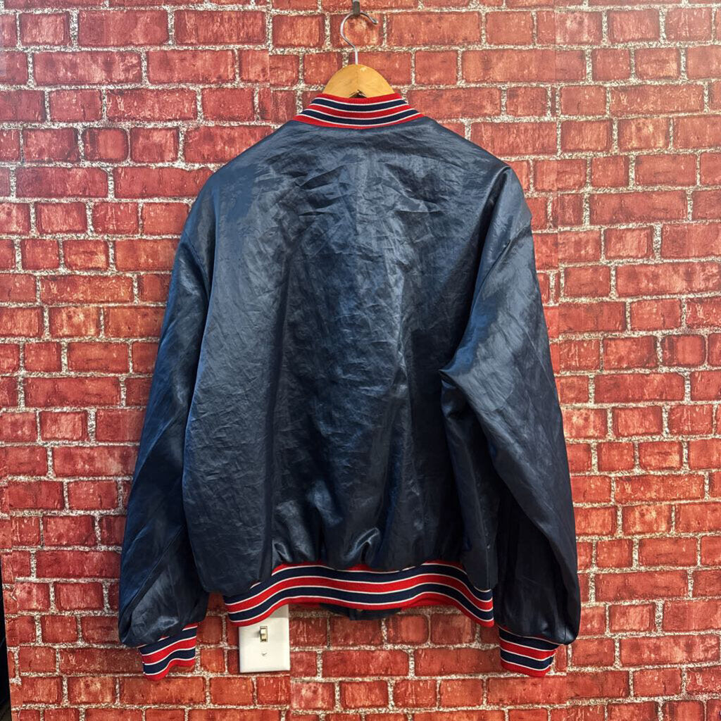 Swingster Satin Bomber Jacket 'Berry's' Navy/Red Size XL