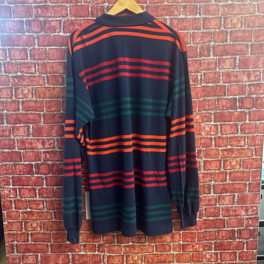 Dockers multicolor striped long sleeve polo alternate view