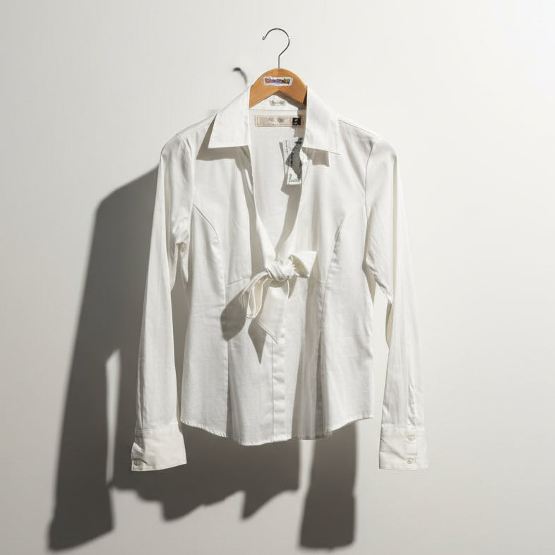 Old Navy Blouse Front Flaps White Size M