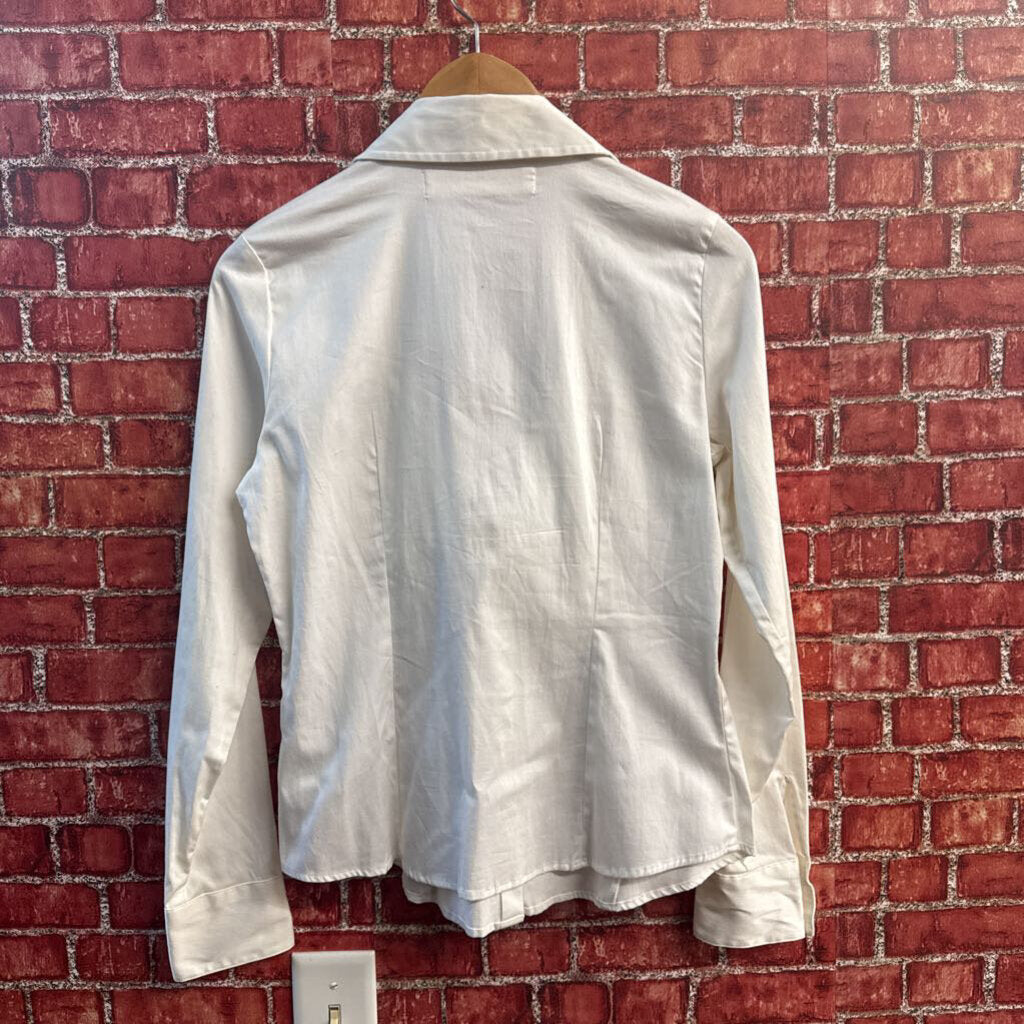 Old Navy Blouse Front Flaps White Size M