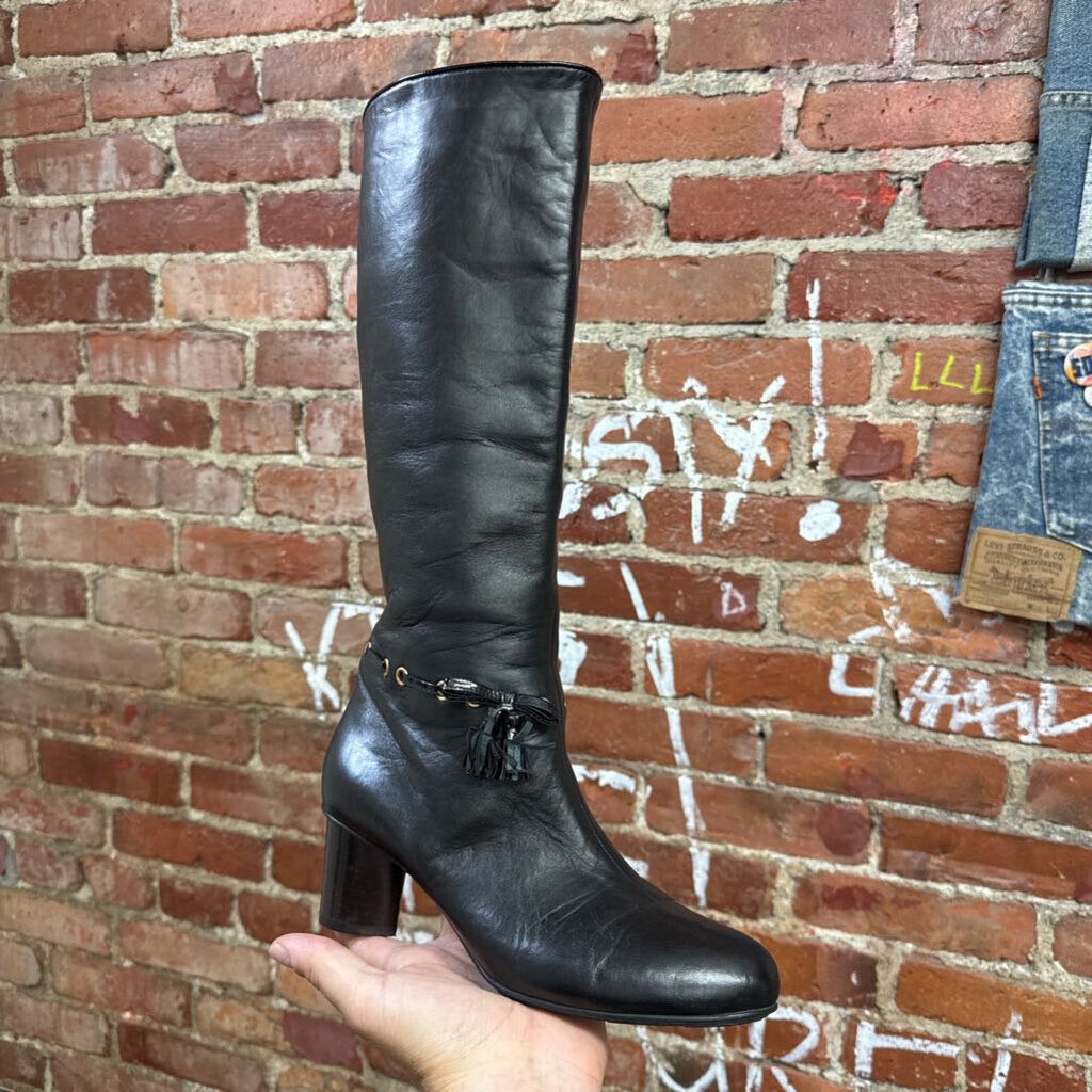 Bally Switzerland Modern "Dahling" Black Boots Size 38.5