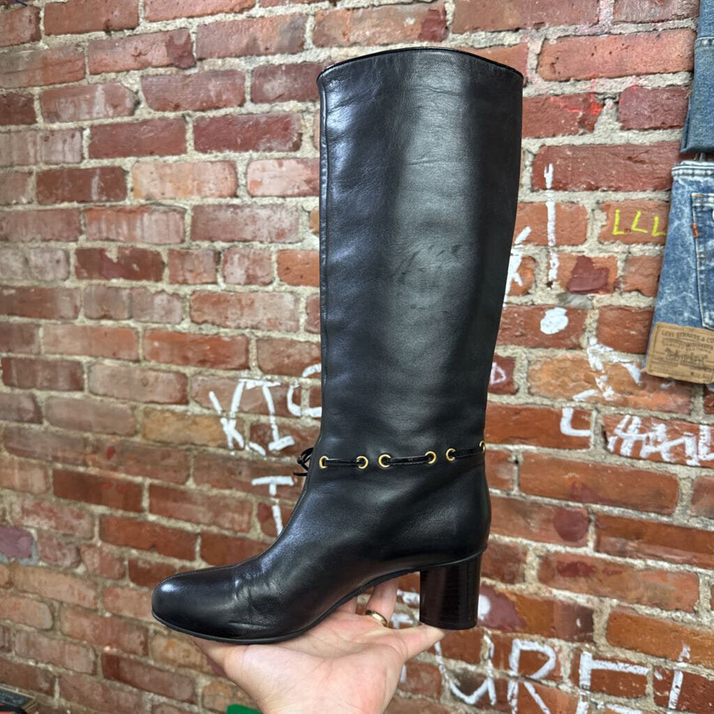 Bally Switzerland Modern "Dahling" Black Boots Size 38.5