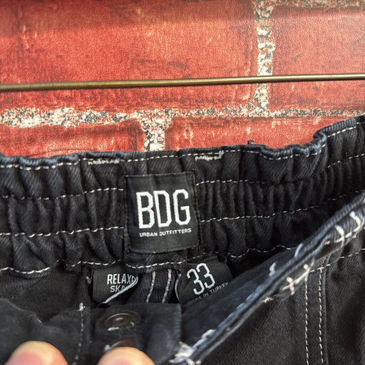 BDG Cargo Pants Denim Black Size 33