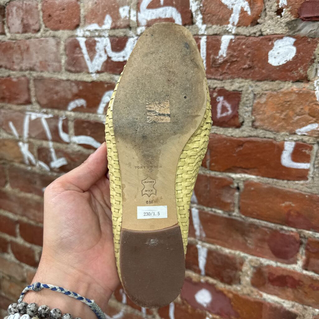 Tory Burch Beige Woven Loafers Size 6L