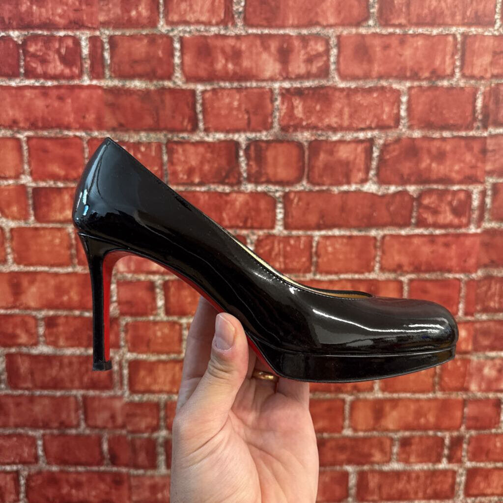 Christian Louboutin Black Patent Leather Heels Size 6L