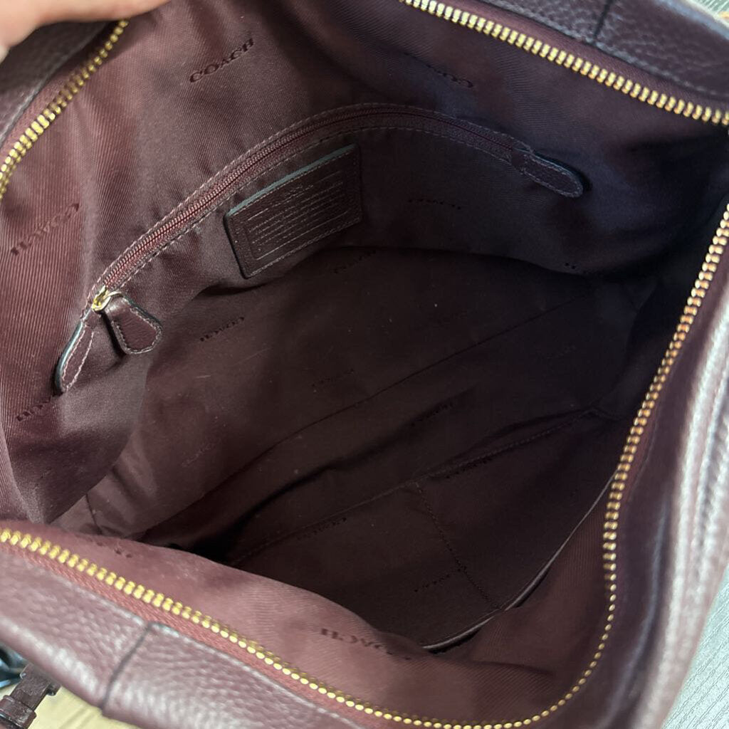 Coach Leather Boho Large Burgundy Bag